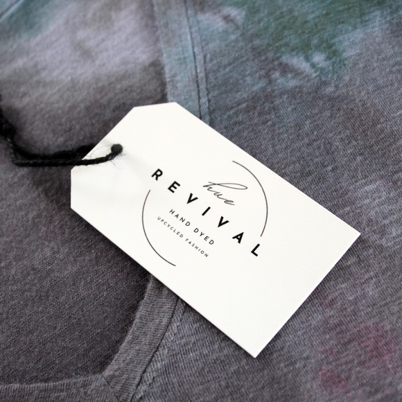 Handmade tie dye v-neck t-shirt top by Hue Revival - Picture 5 of 9